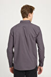 Regular Fit Normal Kesim %100 Pamuk Antrasit Gömlek