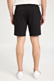Regular Fit Normal Kesim Normal Bel Siyah Sweat Şort