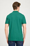 Regular Fit Normal Kesim Polo Yaka %100 Pamuk Yeşil Tişört