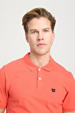 Regular Fit Normal Kesim Polo Yaka %100 Pamuk Mercan Rengi Tişört