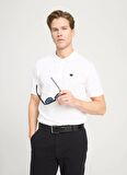 Wrangler Beyaz Erkek Polo T-Shirt W7D5K4XX2T989 Kısa Kollu Polo Tshir