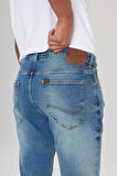 Slim Fit Dar Kesim Normal Bel Dar Paça Luke Mavi Jean Kot Pantolon