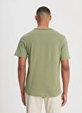 Lee Bisiklet Yaka Yağ Yeşili Erkek T-Shirt L241570A61 Bisiklet Yaka T-shirt