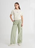 Lee Yüksek Bel Geniş Fit Gri Kadın Pantolon LCAP002A11-Cargo Non Denim Pantolon