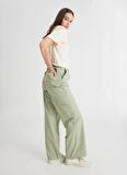 Lee Yüksek Bel Geniş Fit Gri Kadın Pantolon LCAP002A11-Cargo Non Denim Pantolon