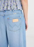 Wrangler Yüksek Bel Geniş Paça Geniş Fit Mavi Kadın Denim Pantolon W2HD205280F09-World Wide Jean Panto