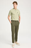 Slim Fit Dar Kesim Normal Bel Dar Paça Haki Chino Pantolon