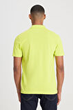 Regular Fit Normal Kesim Polo Yaka %100 Pamuk Sarı Tişört
