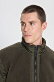Regular Fit Normal Kesim Sherpa Detaylı Haki Kapitone Mont
