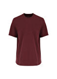 Wrangler Bisiklet Yaka Bordo Erkek T-Shirt W241673H45 Bordo T-Shirt