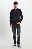 Regular Fit Normal Kesim %100 Pamuk Siyah Gömlek