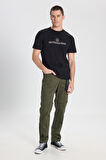 All Terrain Gear Regular Fit Normal Kesim Bisiklet Yaka %100 Pamuk Siyah Tişört