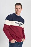 Regular Fit Normal Kesim Bisiklet Yaka İçi Polarlı Bordo Sweatshirt