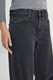 Wide Leg Yüksek Bel Geniş Paça Siyah Esnek Jean Denim Pantolon
