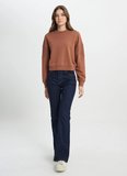 Wrangler Bisiklet Yaka Deve Tüyü Kadın Sweatshırt W242451825 Dark Camel Sweatshirt
