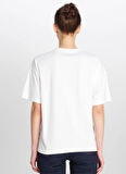 Wrangler Bisiklet Yaka Ekru Kadın T-Shirt W2510753102-Loose Fit T-shirt