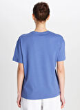 Wrangler Bisiklet Yaka Mavi Kadın T-Shirt W2510758QF-Regular Fit T-shirt