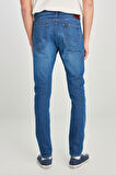 Luke Slim Fit Dar Kesim Mavi Pamuklu Esnek Jean Denim Pantolon