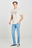 Luke Slim Fit Dar Kesim Açık Mavi Pamuklu Esnek Jean Denim Pantolon