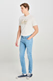 Luke Slim Fit Dar Kesim Açık Mavi Pamuklu Esnek Jean Denim Pantolon