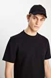 Wrangler Erkek Relaxed Fit Dokulu Siyah Basic T-Shirt - W2510718001