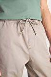 Regular Fit Normal Kesim Ribanalı Paça Pamuklu Gri Jogger Pantolon