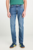 Rider Slim Fit Dar Kesim Normal Bel Mavi Pamuklu Esnek Denim Pantolon