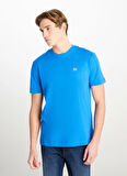 Lee Bisiklet Yaka Saks Erkek T-Shirt ML60UFQA13 Regular Fit Patch Logo