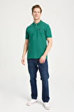 Wrangler Regular Fit Normal Kesim Polo Yaka %100 Pamuk Yeşil Tişört W7D5K4XX2T300