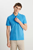Regular Fit Normal Kesim Polo Yaka %100 Pamuk Kiremit Rengi Tişört