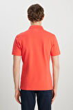 Regular Fit Normal Kesim Polo Yaka %100 Pamuk Kiremit Rengi Tişört