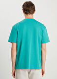 Wrangler Bisiklet Yaka Yeşil Erkek T-Shirt MW7NM203877577 Relaxed Fit Small