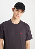 Wrangler Bisiklet Yaka Antrasit Erkek T-Shirt MW7NM203877M39 Relaxed Fit Small