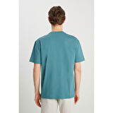 Wrangler Relaxed Fit Small Logo Petrol Tişört MW7NM203877W25 	