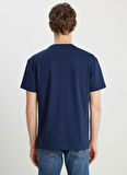 Wrangler Bisiklet Yaka Lacivert Erkek T-Shirt MW7NM203877W72 Relaxed Fit Small