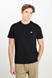 Regular Fit Normal Kesim Bisiklet Yaka Pamuklu Siyah Tişört