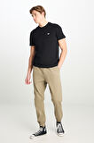 Regular Fit Normal Kesim Bisiklet Yaka Pamuklu Siyah Tişört
