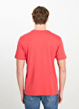Lee Bisiklet Yaka Mercan Erkek T-Shirt ML60UFQ512 Regular Fit Patch Logo