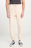 Regular Fit Normal Kesim Ribanalı Paça Taş Rengi Jogger Pantolon