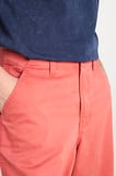 Regular Fit Normal Kesim Lastik Bel Detaylı Pamuklu Esnek Pembe Chino Şort