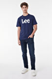 Lee Lightweight Ss Wobbly Logo Crew Neck Erkek T-shirt ML65QAIEE