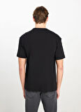Lee Bisiklet Yaka Siyah Erkek T-Shirt LM828731520 Relaxed Fit Grafik