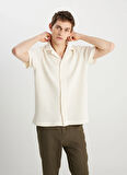 Wrangler Relaxed Bej Erkek Gömlek W8G17444919 Relaxed Fit Örme Gömlek