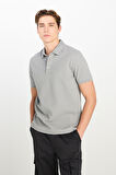 Lee Erkek Regular Fit Pamuklu Gri Polo Yaka T-Shirt - L2510551035