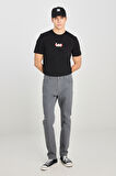 Rider Slim Fit Dar Kesim Normal Bel Gri Pamuklu Esnek Denim Pantolon