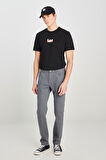 Rider Slim Fit Dar Kesim Normal Bel Gri Pamuklu Esnek Denim Pantolon