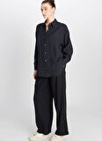 Wrangler Loose Fit Gömlek Yaka Siyah Kadın Gömlek W2510769001-Relaxed Fit Gömlek