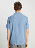 Wrangler Relaxed Koyu Mavi Erkek Gömlek W2510722TF Relaxed Fit Tencel