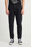 %100 Pamuk Frank Relaxed Fit Geniş Kesim Siyah Jean Denim Pantolon