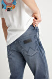 %100 Pamuk Frank Relaxed Fit Geniş Kesim Açık Gri Jean Denim Pantolon